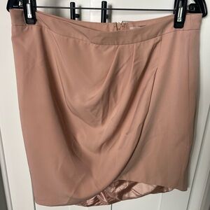 Pink Rouched Mini Skirt